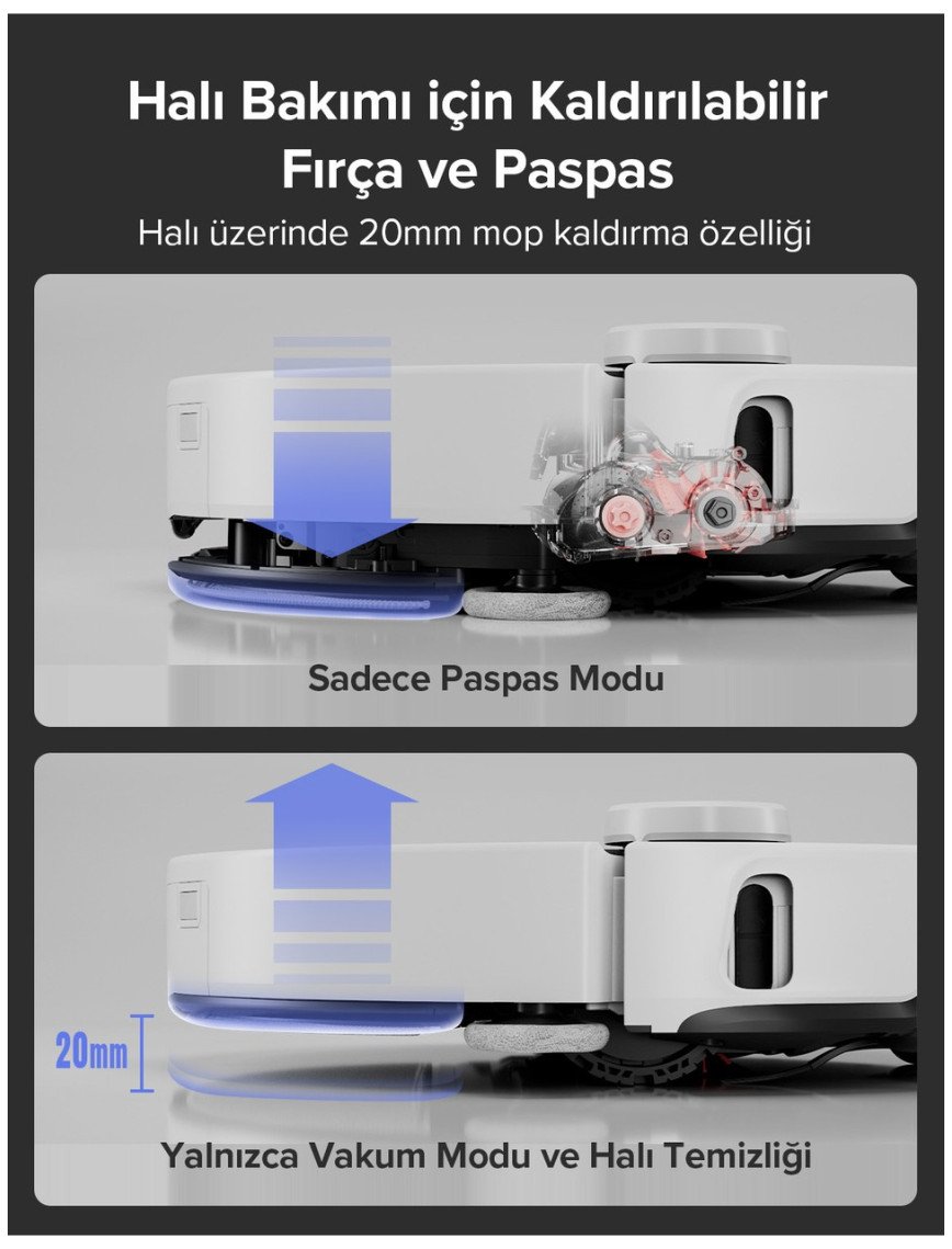 Roborock S8 Maxv Ultra Akıllı Robot Süpürge Beyaz